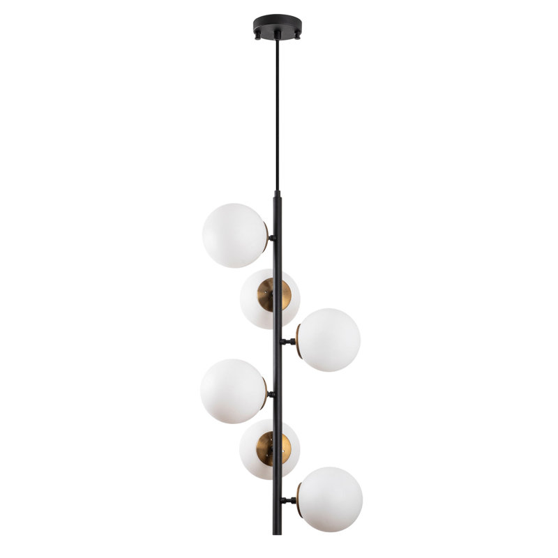 Luper 6 - Light Unique/Statement Chandelier, Black
