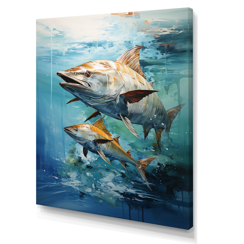 Fishing Majestic Marlins II " Fishing Majestic Marlins II ", Wrapped Canvas, 32" H x 16" W x 1" D