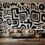 Papier peint décoratif à l'encre noir et blanc-1581190319-1581190318
