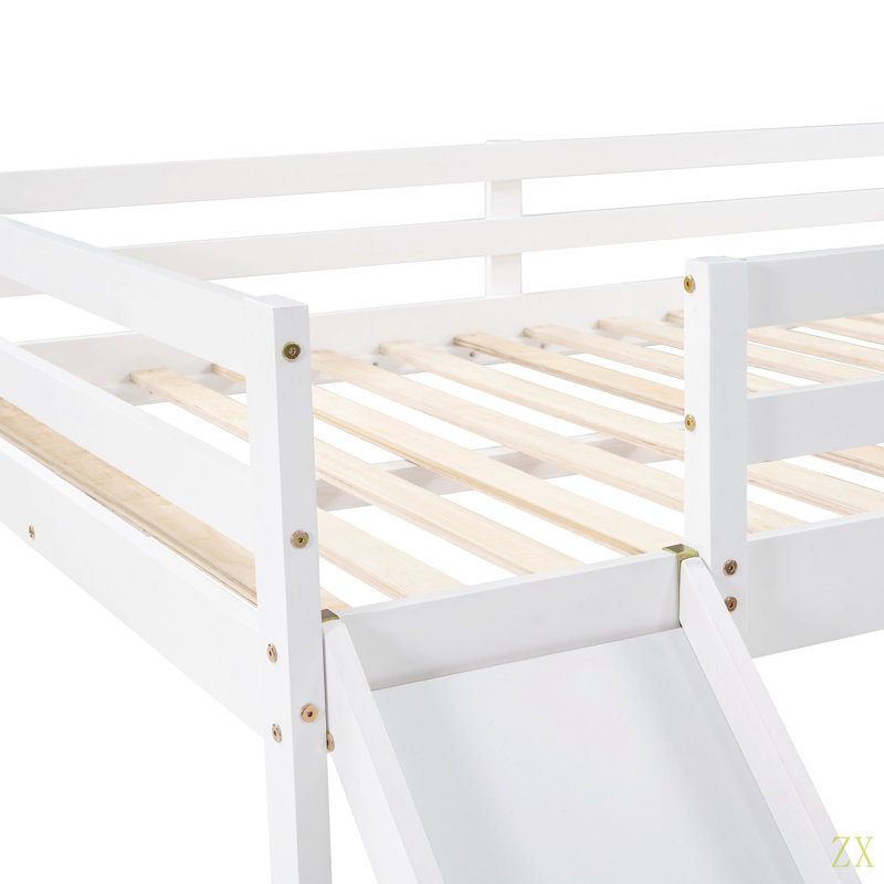 Lit mezzanine avec glissade, conception multifonctionnelle, lit double