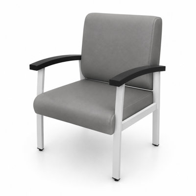 Regency Welcome Guest Reception and Waiting Room Chair with Arms - Grey