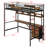 Loft Bed With L-Shaped Desk, Charging Station,  Drawers And Safety Guardrail