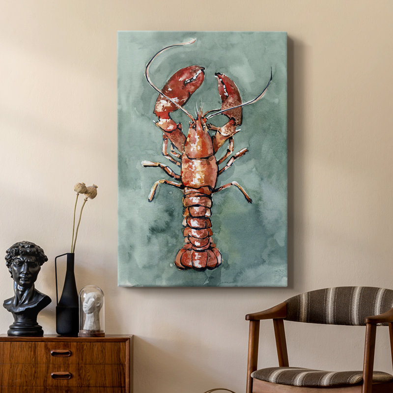 Aquatic Lobster II - galerie sur mesure Cavas, H 18 po x l 12 po