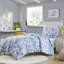 Housse de couette en microfibre rayée pleine fleur, abat-jour bleu à rayures-124869748