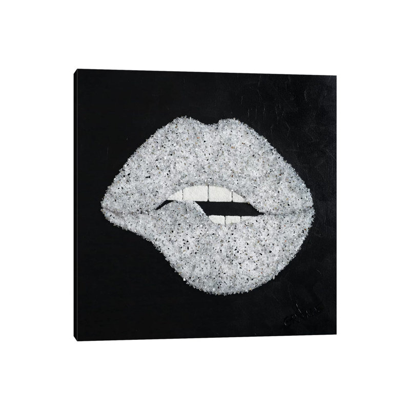 «Mirror Lips» par Alla GrAnde - impression sur toile tendue, H 12 po x l 12 po x P 0,75 po
