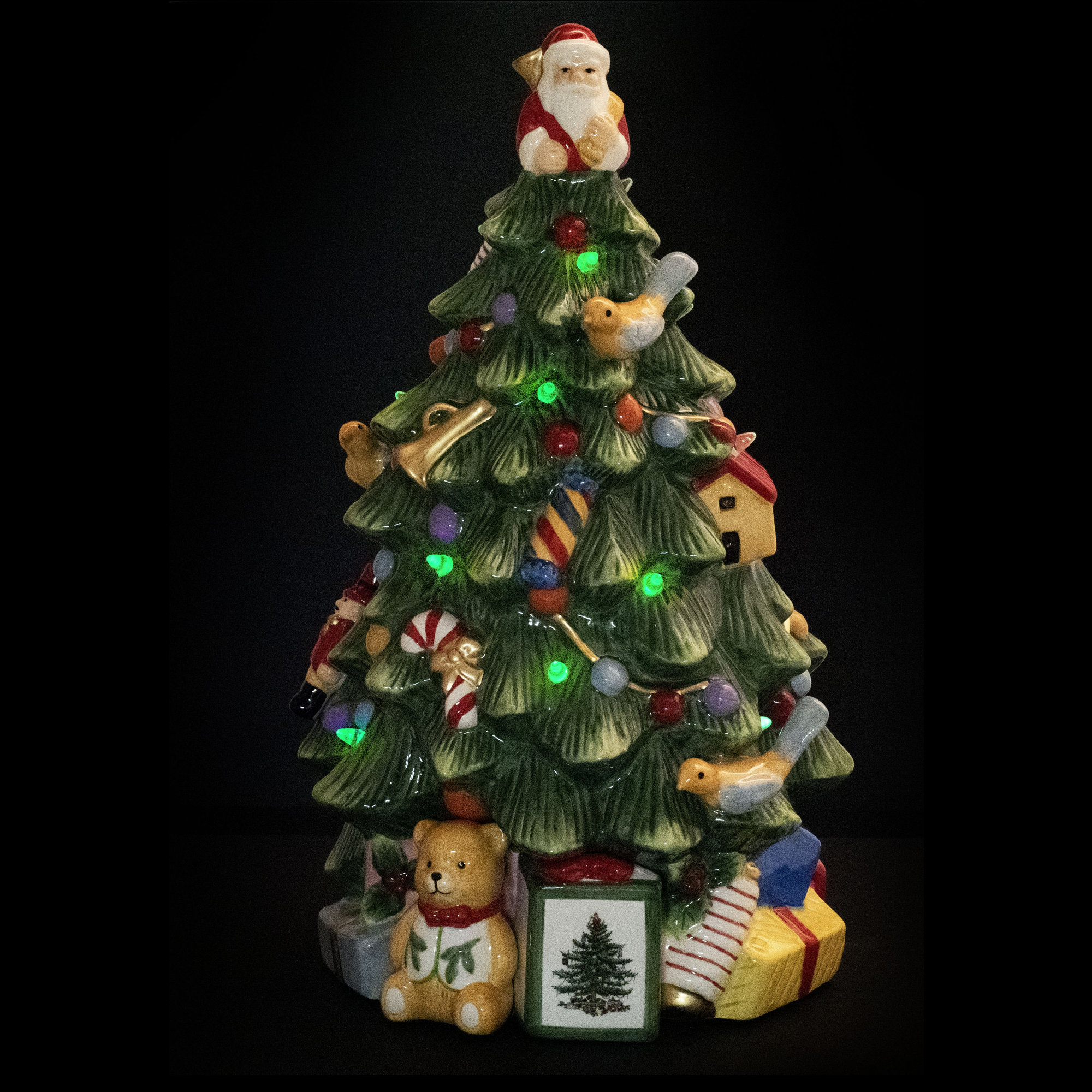 Spode Christmas Tree Figural Led Tree 12"