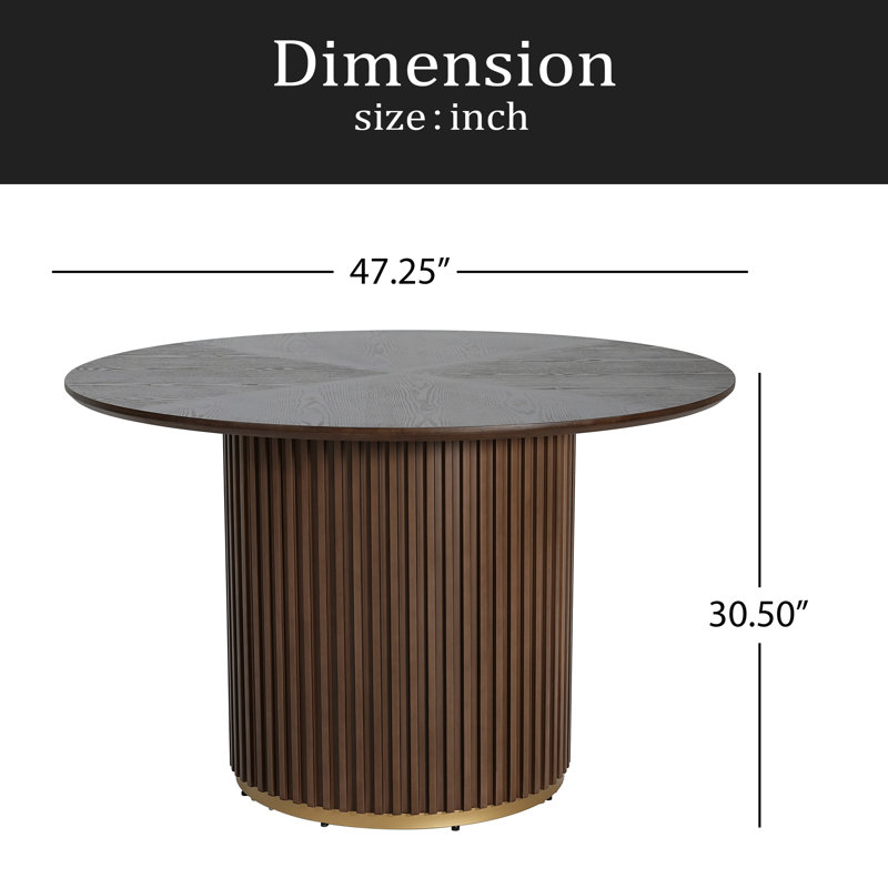 Table de salle à manger 47,25 po, Noyer