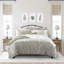 Ensemble de couvre-lit standard en coton taupe / beige 2 pièces Indali-73673842