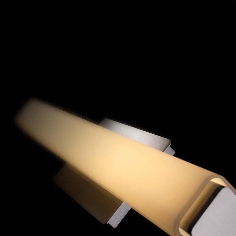 Vogue 1 - Light LED Flush Mounted Sconce, Brushed Nickel, 3000K, 5" H x 39" W x 3" D