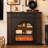 Nut-Brown Solid Wood Freestanding Fireplace