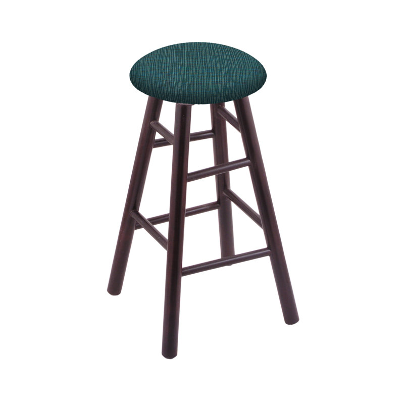 Swivel 24" Bar Stool, Dark Cherry Maple, Graph Tidal, Extra Tall (36” Seat Height)