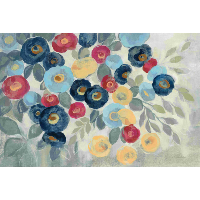 Fleurs d'hiver I, H 32 po x l 48 po