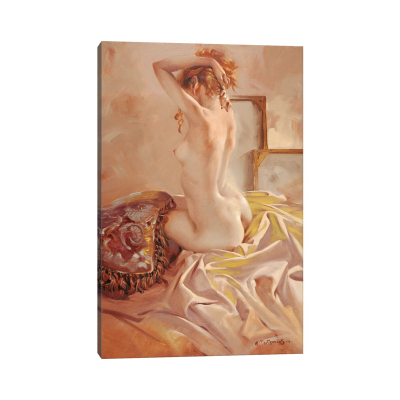 Nude by Maher Morcos - Wrapped Canvas Painting, 20.32 cm H x 30.48 cm W