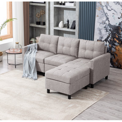 78.2"wide Upholstery Sofa With Square Arms