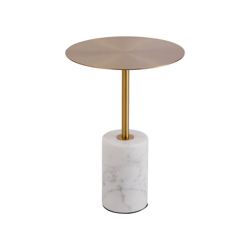 Table d'appoint Circulo avec base en marbre élégante et design contemporain