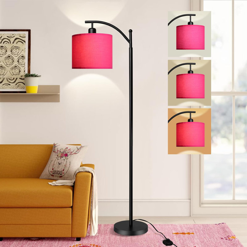 Modern Floor Lamp With Adjustable Color Temperatures, Sturdy Standing Lamp With Reading Light, Energy-Efficient LED Bulb Included, Ideal For Living Room And Bedroom
