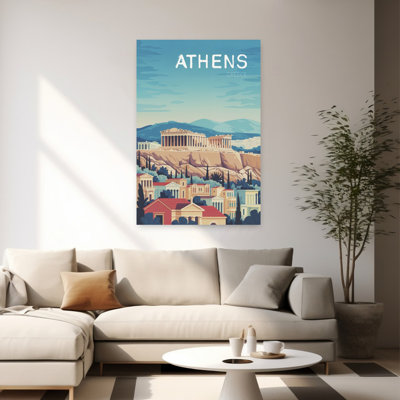 Athens Acropolis Vista by Andreas Magnusson - Wrapped Canvas Print