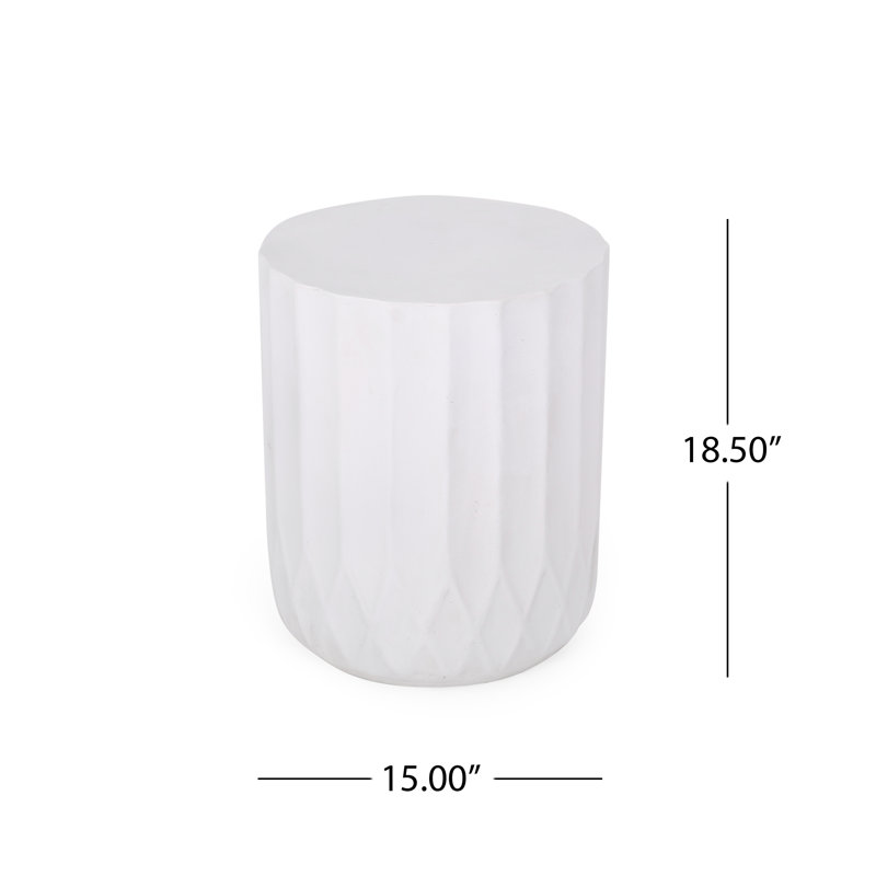 Table d'appoint ronde extérieure, l 15 po x P 15 po, table de bout