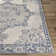 Hilyard Oriental Navy/Medium Gray/Cream/Silver Gray Area Rug