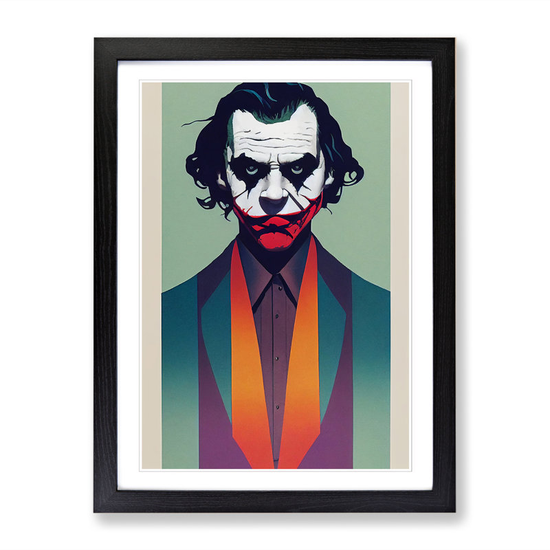 FRM-V0523-2496X The Joker Vol.3 - Single Picture Frame Print, Black, 64cm H x 46cm W x 2cm D