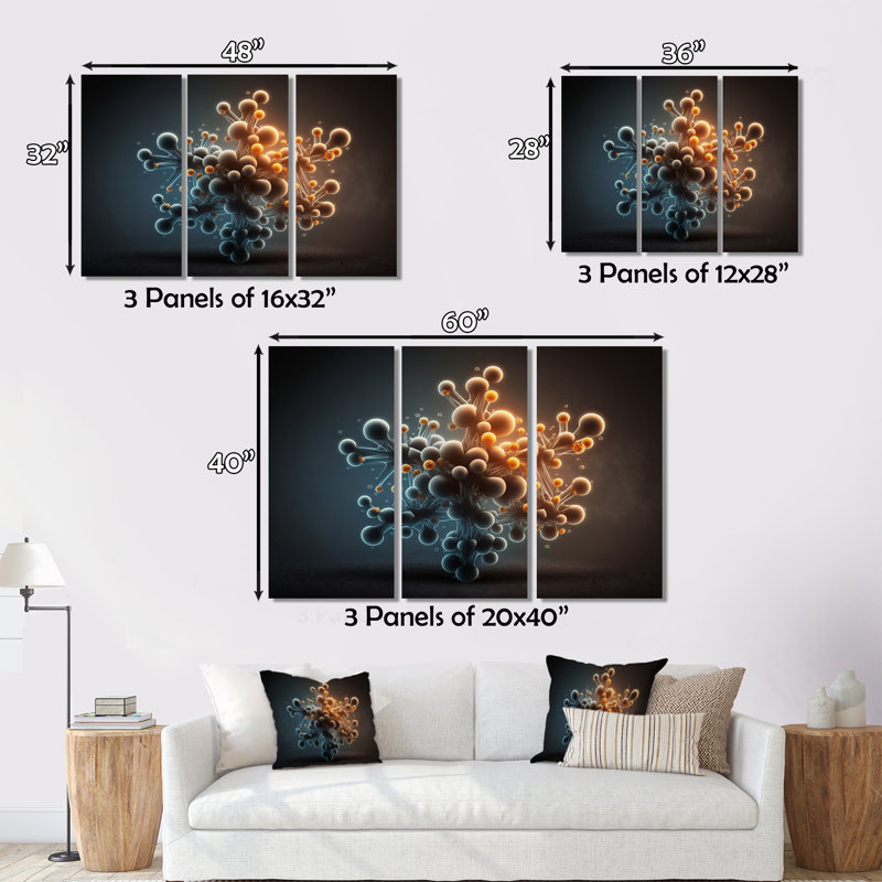 Cozzolino - ensemble d'impressions sur toile Fractals, H 28 po x l 36 po x P 1 po