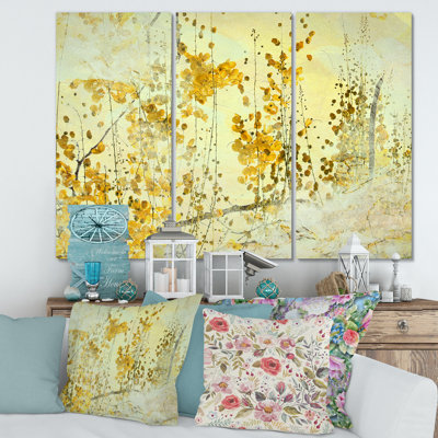 Fleur jaune, art grunge