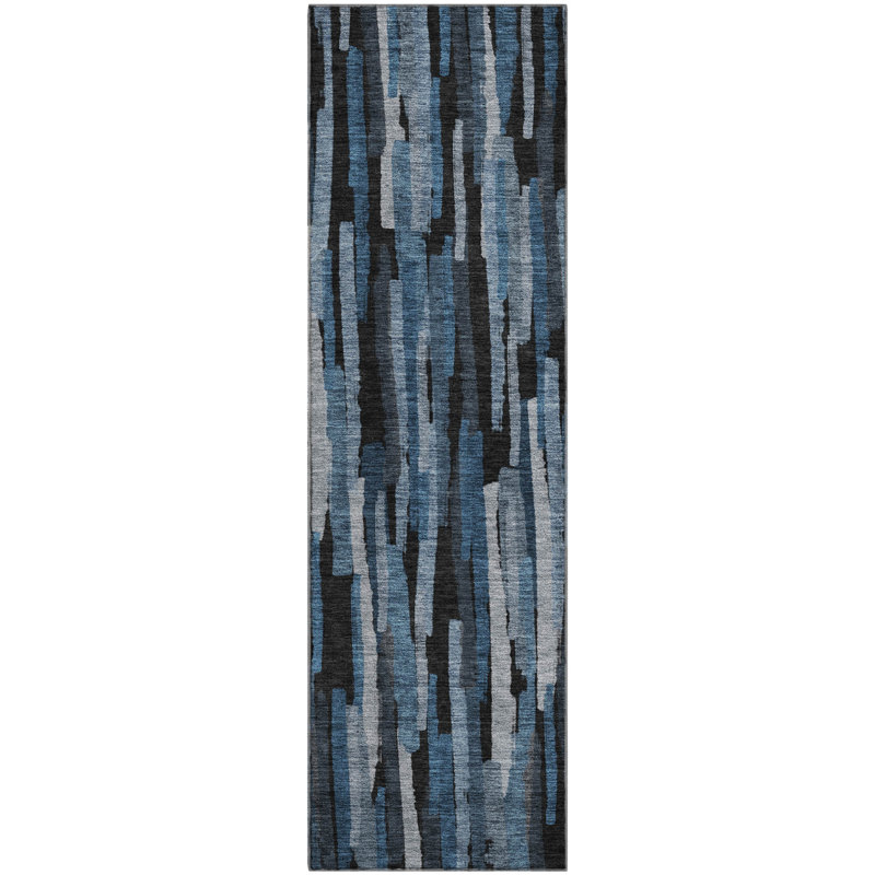 Premium Machine Washable Dahl AMF1079 Stripes Rug, Runner 2'3" x 7'6"