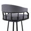 Tabouret de bar pivotant 26 po gris ardoise et métal noir-2015117705-2015117707