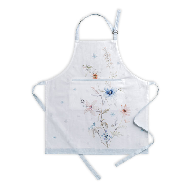 Tablier 100 % coton à fleurs glacées Maison d'Hermine - 27,5 po x 31,5 po