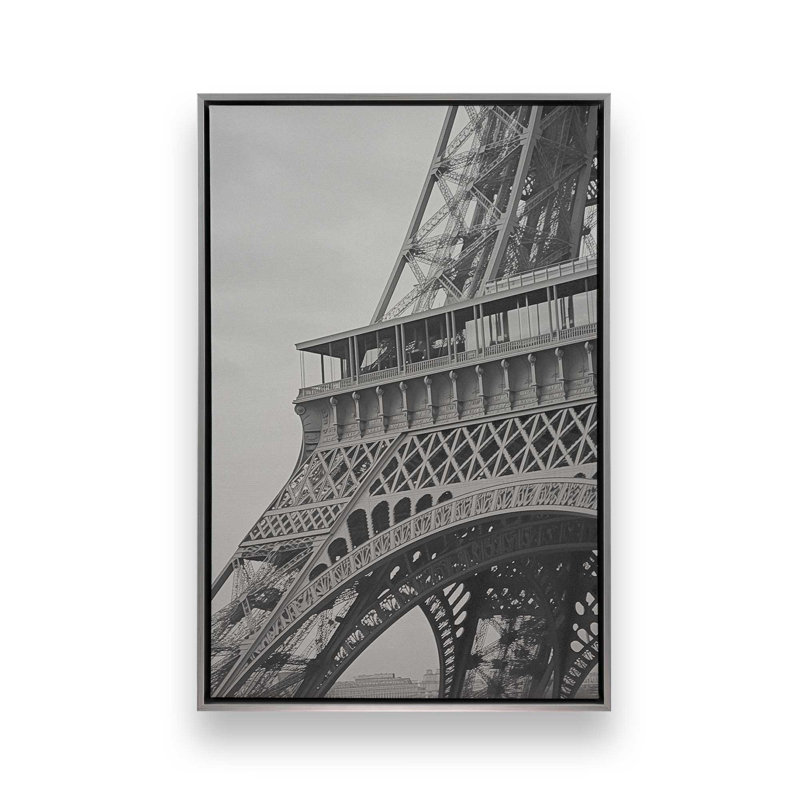 Toile roulée Paris Heights, Cadre flottant en chrome poli, H 20,75 po x l 30,75 po x P 1,75 po
