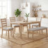 Berger 6-Piece Rustic Solid Wood Dining Table with Chair and Bench Set