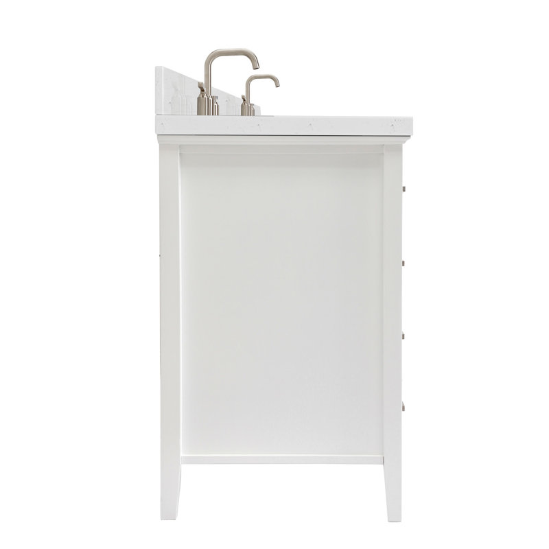 Blazier 72.25'' W Double Vanity, White, 60"