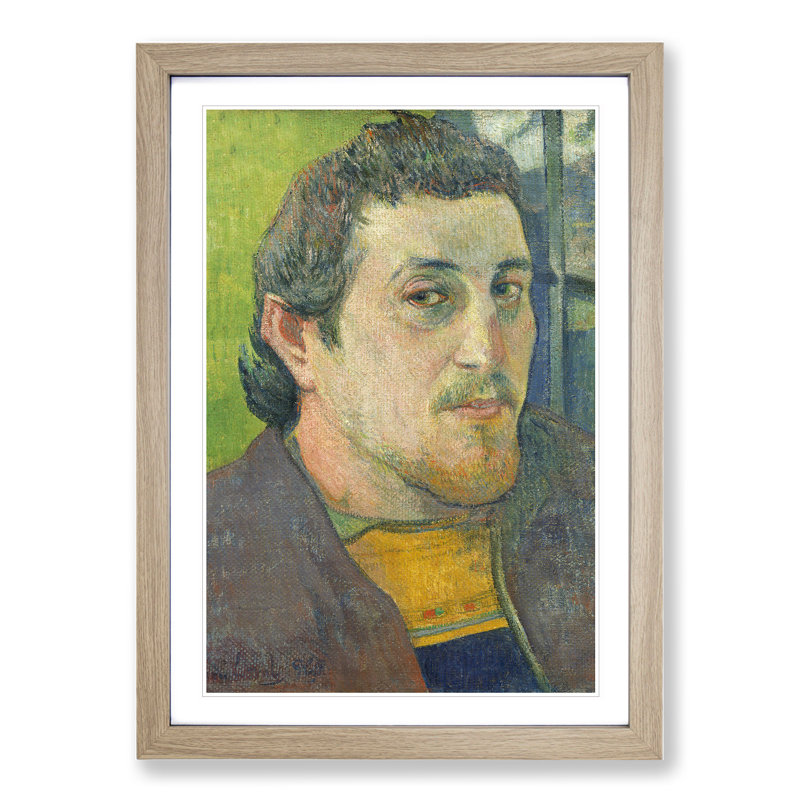 Self-Portrait Vol.1 by Paul Gauguin - Picture Frame Painting, 65cm H x 48cm W x 2cm D, Oak Framed