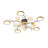 Jacionna 41.3'' Ceiling Fan with 10 LED Lights