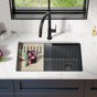 30 in. KRAUS Bellucci Workstation Undermount Granite Composite Single Bowl Kitchen Sink with Accessories
