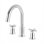 Round 8" Widespread Lavatory Faucet With Cross Handles Black