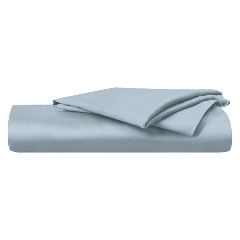 Ensemble de draps-housse rafraîchissants 100% eucalyptus Lyencell TENCEL ™ Delara - Doux, soyeux et respirant, Light Blue