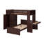 Lit mezzanine simple avec lit autonome, tablettes, bureau et garde-robe-407125829