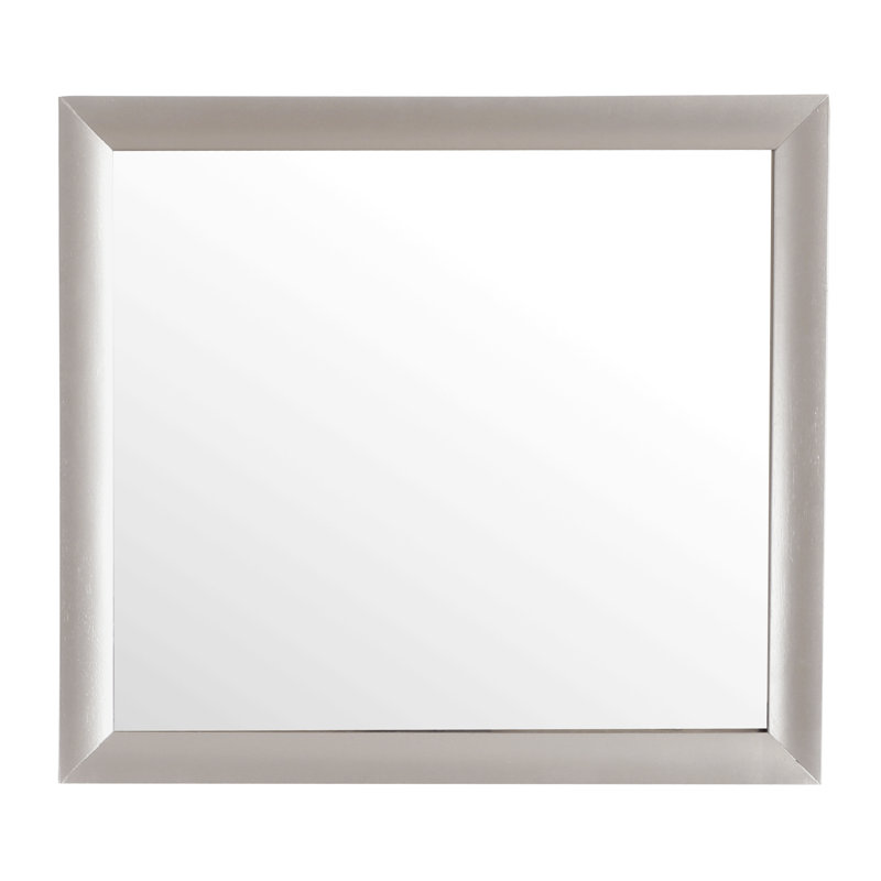 Miroir mural Contemporary, Beige, Rectangulaire, 39 po x 35 po