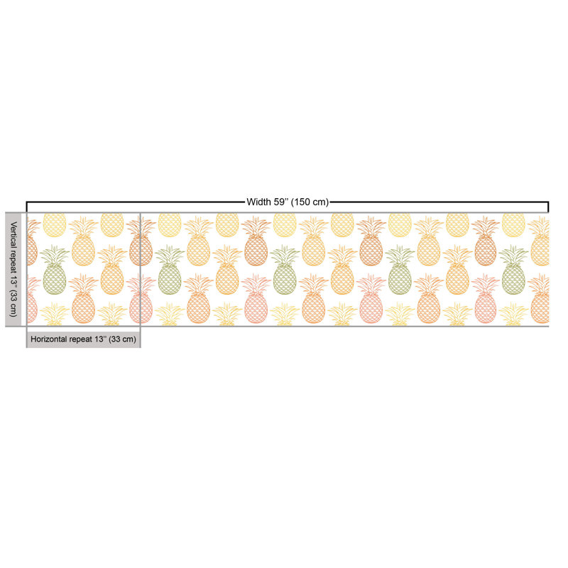 Parisa Fruits Graphic on Plain Fabric
