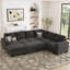 Canapé-lit modulaire en L avec repose-pieds Shavera-1443747865