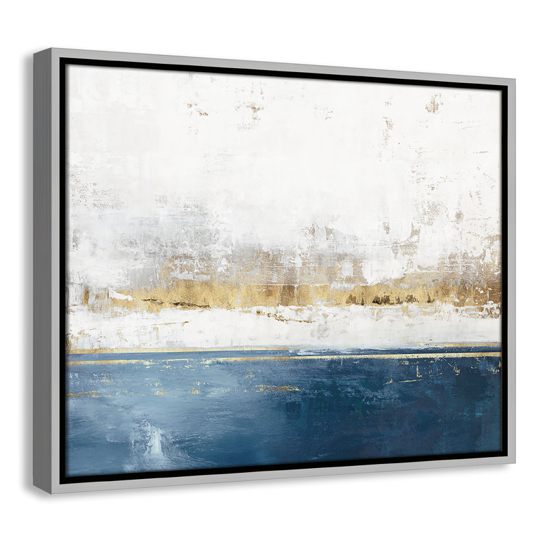 Golden Horizon II - reproduction de paysage par Casa Fine Arts, Argent, H 17,5 po x l 21,5 po