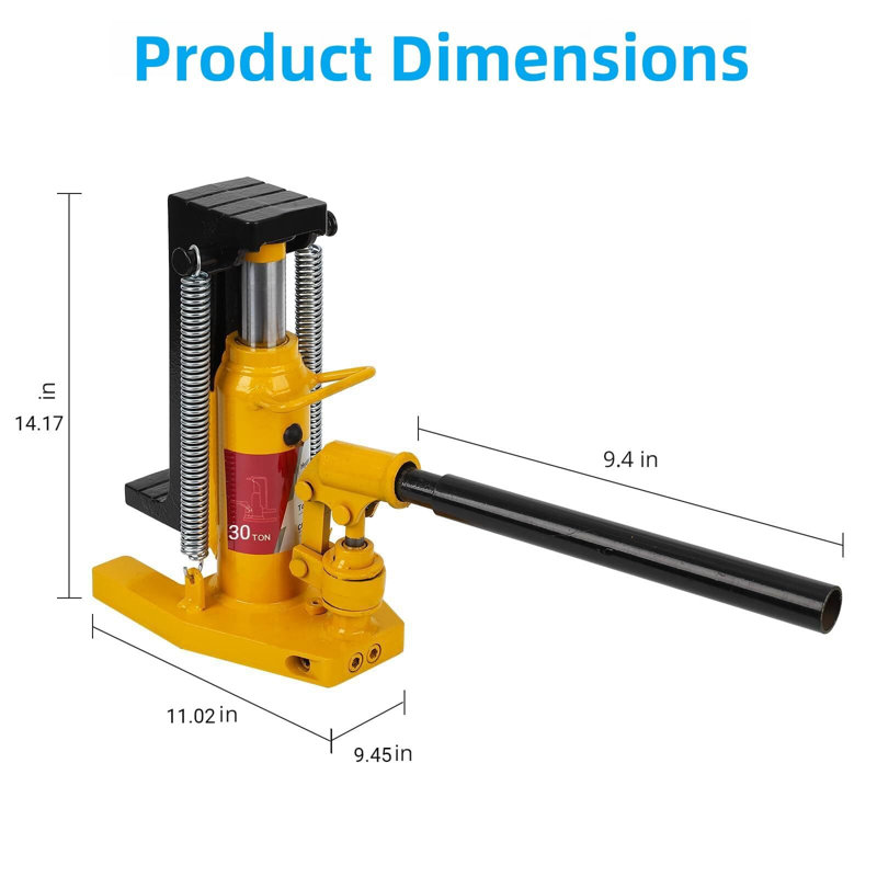 Hydraulic Jack Machine Toe Jack Lift With Manual Hand Pump