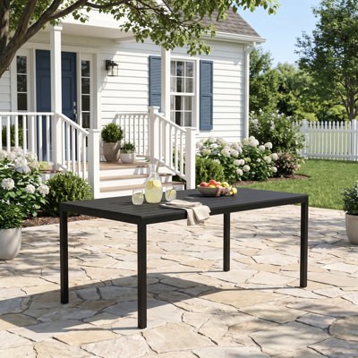 6-Person Outdoor Rectangular PWC Dining Table