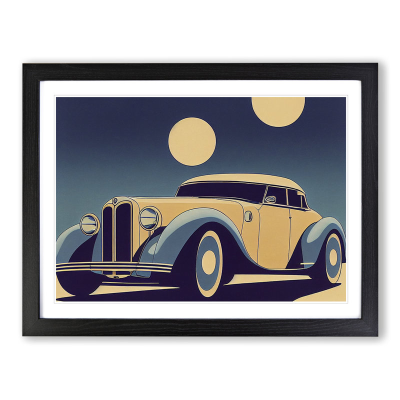 Classic Car - Framed Print, Black Framed, 46cm H x 64cm W x 2cm D