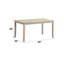 Ensemble de salle à manger 7 pièces avec chaises à dossier croisé et table rectangulaire Ferris, parfait pour les réunions de famille et les repas élégants