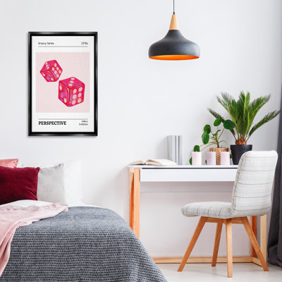 Cadre flottant rose Dice pair, design par LSR Design Studio
