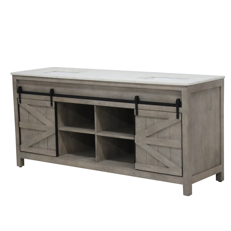 Ensemble de meuble-lavabo de salle de bain double 72 po grange Dewayne