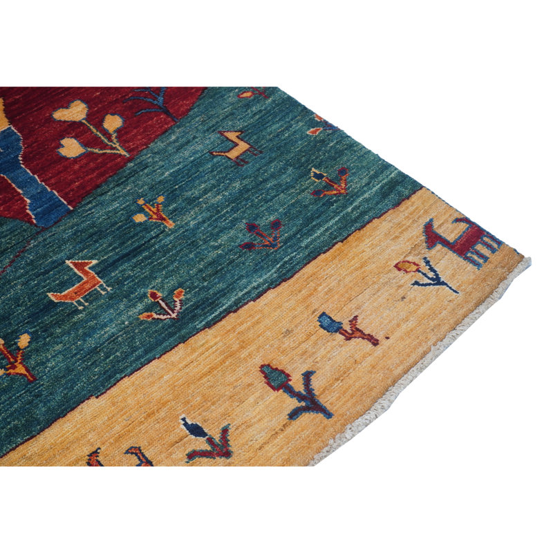 One-of-a-Kind Rectangle 9'6" X 13'2" Hand Knotted Area Rug