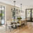  Baconton 3 - Light 31.5" W Glam Crystal Accents Kitchen Island Linear Pendant